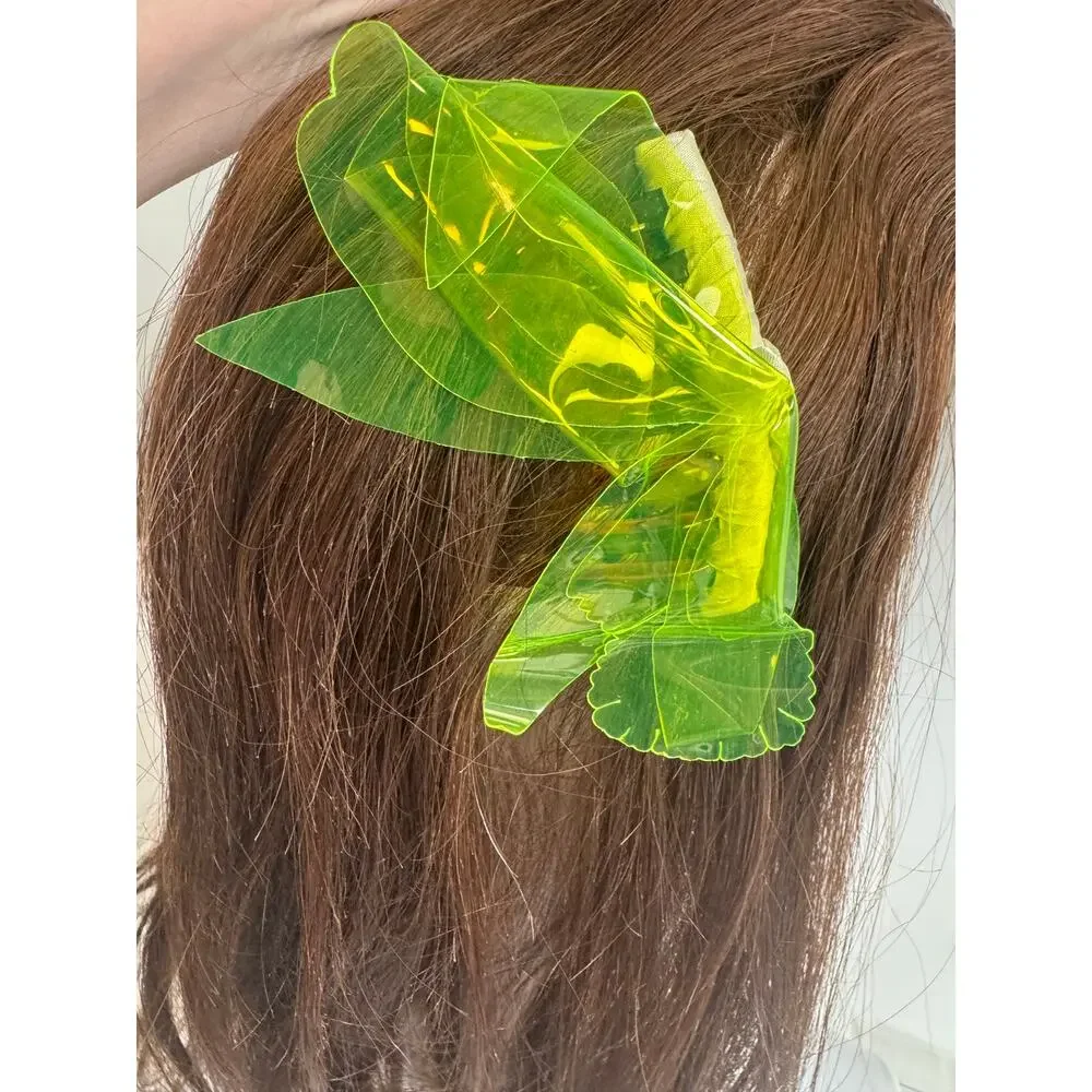 Jennifer Behr NWOT Yellow Lucite Acrylic Petal Statement Hair Comb Runway Rare